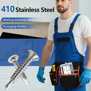 250Pcs Stainless Steel Phillips Countersunk Self Drilling Screws 410 Steel Inch Size Metal Fixing Kit Boxed - Product Image 5