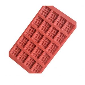 Molde de Silicona Ecológico con Logotipo Personalizado, para Pastel con Forma de Waffle de 18 Cavidades, Moldes para Velas y Galletas, Moldes de Silicona para Chocolate, OEM/ODM - Product Image 3