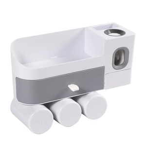 Distributeur de dentifrice <span class=keywords><strong>mural</strong></span> en gros, presse-dentifrice et <span class=keywords><strong>porte</strong></span>-brosse à dents - Product Image 6