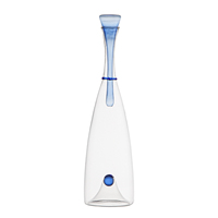 Diffuseur de parfum en verre nordique fait main, en forme de goutte transparente avec accents ambrés et bleus, pour hôtel, spa, bureau, décoration
