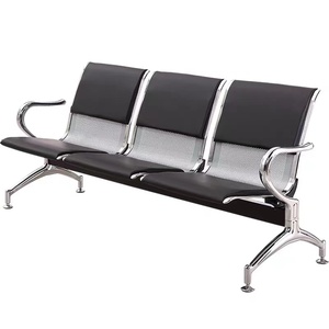 Hôpital clinique aéroport chaise d'attente salon banque 3 sièges salle d'attente chaises de réception banc de sièges publics - Product Image 5