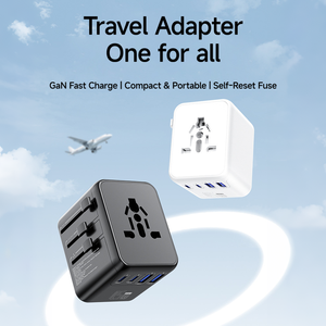 Cargador de Viaje Universal <span class=keywords><strong>GaN</strong></span> de 45W, Mini, Multi-puerto USB C, Carga Rápida, 100-250V, 2500W, PC Ignífugo para Tablet y Laptop - Product Image 1