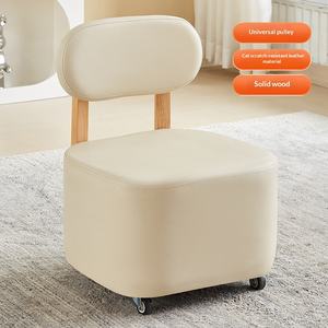 Pouf classique de style scandinave avec dossier incurvé et coussins doux et confortables, vente chaude - Product Image 5