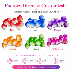 Pétales <span class=keywords><strong>de</strong></span> rose artificiels en papier, confettis avec couleur et taille personnalisées en usine pour la vente en gros, fournitures pour mariages et fêtes - Product Image 6