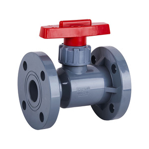 Válvula de bola CPVC manual de alta calidad de China, de 2 a 10 pulgadas, estándar ANSI/ASTM, con brida DN50-250, válvula de PVC-C con brida, lista para enviar - Product Image 3
