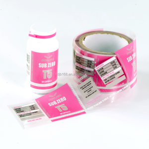 Rouleau d'étiquette d'emballage en vinyle imperméable auto-adhésif personnalisé autocollant privé pour logo de bouteille médicale étiquettes de supplément de vitamine - Product Image 5