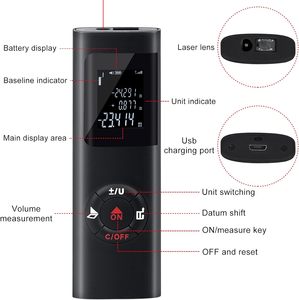 Lonnmeter JQ40 Misuratore Laser di Distanza Mini da 40m, Classificazione IP65, Leggero 30g, Blocco Rapido in 0,5s - Product Image 3