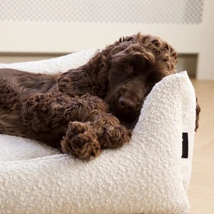 Großhandel Maßgefertigtes Neues Design Luxuriöses Solides Memory-Schaum Wasserdichtes Rechteckiges Hundebett mit Abnehmbarem Bouclé-Stoffbezug für Innenräume - Product Image 6