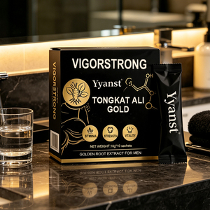 กาแฟสกัดรากตองกัตอาลีพรีเมียมโกลด์ สำหรับผู้ชาย 10 กรัม*10 ซอง บรรจุกล่องสีดำทอง สำหรับเพิ่มพลังงาน ความแข็งแรง และความมีชีวิตชีวาในทุกวัน รับผลิตแบบ OEM - Product Image 4