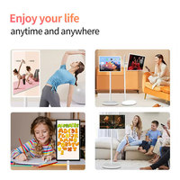 TV seluler pintar layar sentuh portabel: 21.5 inci 8-Core Android 64GB dengan baterai/kamera & rotasi bawaan