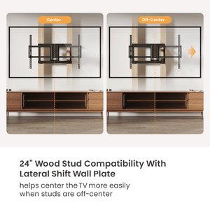 Support mural <span class=keywords><strong>TV</strong></span> universel robuste inclinable et pivotant pour téléviseurs de 55 à 120 <span class=keywords><strong>pouces</strong></span>, capacité 100 kg, VESA max. 900x600, grande taille, mouvement complet - Product Image 4