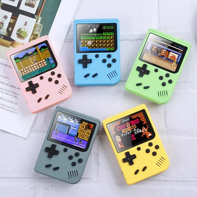 Mini Handheld Video Game Consoles 8 Bit 3.0 Inch Color LCD Retro Portable Color Gaming Player Built in 500 Games for Kids Gifts