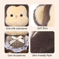 Peluche singe marron mignon personnalisée 20 cm, jouet en peluche doux, certifié EN71 CE, pour enfants