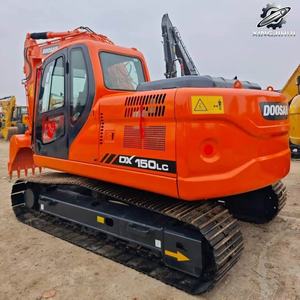 Excavatrice sur chenilles d'occasion Doosan DX150, 14 tonnes, godet de 0,58 m³, marque coréenne d'origine, excavatrice de construction de taille moyenne, bon état - Product Image 2