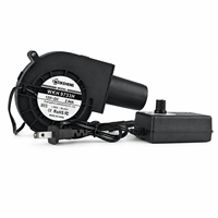 Ventilateur soufflant DC 97mm 9733 à haut débit d'air WKH 9733H 12V avec contrôleur de vitesse, faible bruit, ventilateur turbo pour serveur et souffleur d'air pour barbecue
