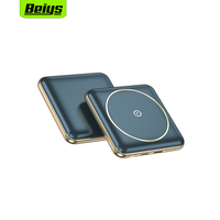 Nuevo llega Mini banco de energía inalámbrico magnético portátil para estación de energía telefónica 5000mAh cargador rápido Powerbank para teléfono