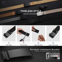 Ceinture tactique en nylon noir pour homme avec boucle automatique, ceinture de mode aux couleurs nationales, vente en gros directe d'usine