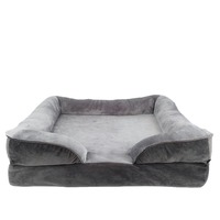 Canapés pour animaux de compagnie de haute qualité, tissu respirant doux au toucher, motif uni, fond antidérapant, sans assemblage, pour chiens et chats