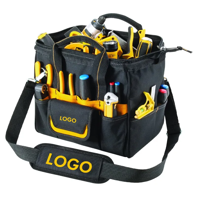 Benutzer definierte gedruckte Grundlagen Langlebige Utility Canvas Reiß verschluss Made Tool Bag Hochleistungs-Garten Aufbewahrung Organizer Tool Bag