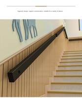 Rampe d'escalier en acier galvanisé à fixation au sol avec éclairage LED intégré, résistante à la rouille, garantie 2 ans pour escaliers et couloirs