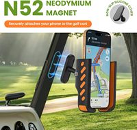 Support magnétique pour téléphone de voiturette de golf, fixation magnétique sécurisée N52, ajustement universel, compatible avec bureau et surfaces métalliques