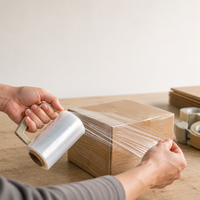 Film étirable pour palettes en LLDPE résistant à l'humidité, 50 cm x 300 m, rouleau de film plastique pour emballage de transport en camion, 3,5 kg par rouleau
