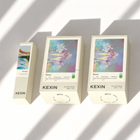 Boîte de parfum blanche en matériaux recyclés écologiques Kexin, avec fond rabattable, logo personnalisé, emballage en carton pliable