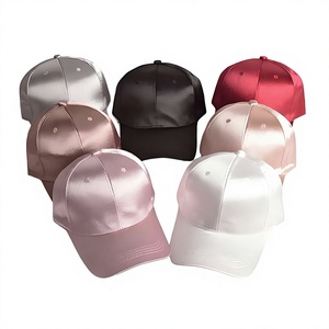 Gorra de Béisbol de Tela Brillante Personalizada, Gorra de Béisbol de Seda Satinada con Logotipo Bordado, Gorras de Lujo para Deportes de Verano - Product Image 1