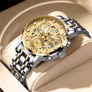 <span class=keywords><strong>Montre</strong></span> pour homme VAVA VOOM <span class=keywords><strong>en</strong></span> <span class=keywords><strong>or</strong></span>, tendance creuse, quartz, acier inoxydable, étanche, lumineuse, montres-bracelets tendance pour homme - Product Image 6