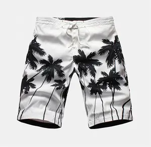 Swimming shorts men Hawaiian tree pattern cover up beach wear swim trunks summer beach shorts