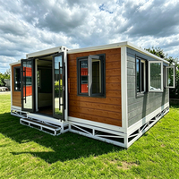 Casa Contenedor Moderna, Transpirable, Extensible y Plegable, de Doble Cara, Residencia Pequeña Desplegable para Uso en Escuelas y Centros Comerciales