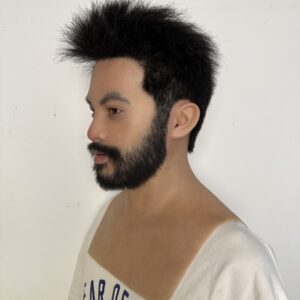 Máscara de silicona elástica duradera al por mayor con cabello y barba implantados, textura de piel realista, máscara de disfraz para crossdressing - Product Image 4