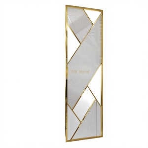 Separador de Ambientes Moderno LL72 de Acero Inoxidable Translúcido, Impermeable, Deslizante, Hecho a Mano, Móvil, Multifuncional, Duradero y Decorativo - Product Image 1