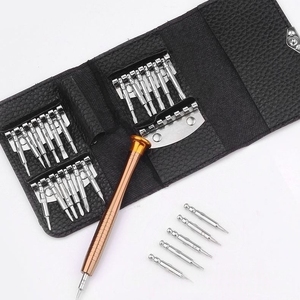 Kit obeng magnetik Mini, peralatan reparasi DIY kecil presisi 25 1 untuk bantalan ponsel komputer Tablet aksesori elektronik - Product Image 5