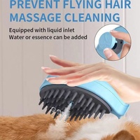 Brosse à vapeur multifonctionnelle 3 en 1 pour le massage des poils d'animaux Baleine Brosse à vapeur pour chat Peigne à vapeur Brosse autonettoyante pour chien