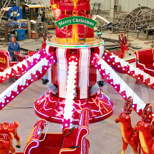 Manège d'aviation à commande autonome 16 places pour extérieur, thème Noël, pour parcs d'attractions et fêtes foraines, à vendre - Product Image 6