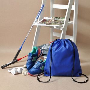 Promotional Eco Friendly Waterproof Simple Large Capacity Unisex Sports Gym Polyester String <b>Backpack</b> with Drawstring Closure - Product Image 4