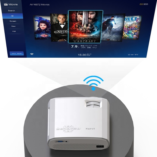 PJ202 Proyector 4K Portable Pocket WIFI Beam Projector 15000 Lumens Wireless Outdoor Portable 4.41" Lcd Video 1080P 4K Projector