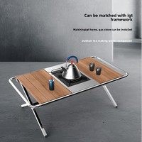 Table de camping pliable portable, légère, en aluminium, compatible IGT, pour la cuisine et le thé en plein air