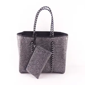 Wholesale Cheap Handbags Customized Tote Bag Shoulder Women Handbags Waterproof Soft Neoprene Beach Bag