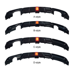 Diffusore Posteriore Stile MT Nero Lucido con LED per BMW Serie 3 F30 F35 M Sport 2013-2018 - Product Image 1