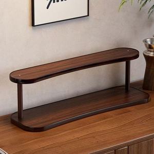 Curved Two Tier Cup Rack For Water <b>Tea</b> Coffee Cups Tabletop Storage Shelf Portable Multi Layer Holder - Product Image 1