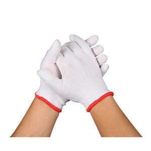 Nylon Work <b>Gloves</b> 13 Needle White Breathable Non Slip For Household Workshop General Use - Product Image 4