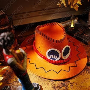 <span class=keywords><strong>Chapeau</strong></span> <span class=keywords><strong>de</strong></span> cowboy en feutre unisexe One Piece <span class=keywords><strong>Portgas</strong></span> <span class=keywords><strong>D</strong></span>. <span class=keywords><strong>Ace</strong></span> pour cosplay, idéal pour enfants et fans, accessoire <span class=keywords><strong>de</strong></span> costume <span class=keywords><strong>de</strong></span> fête, cadeau, vente en gros - Product Image 5