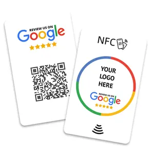 Instagram FacebookGoogleNFCレビューカードプログラム可能なQRコードNfc非接触デジタルレビューカード