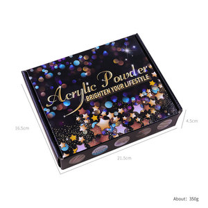 Kit de 6 poudres à tremper pour nail art, poudre miroir 3D à effet cristal, outils d'extension à paillettes pour manucure - Product Image 5