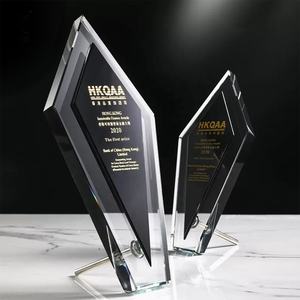 Trophée en <span class=keywords><strong>cristal</strong></span> optique en verre K9 vierge en gros, récompense personnalisée, logo de certification, cadre <span class=keywords><strong>photo</strong></span>, base en <span class=keywords><strong>cristal</strong></span>, souvenir européen - Product Image 1