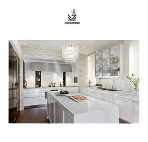 Plan de travail en quartz écologique, application intérieure moderne avec un élégant plateau de table, matériau durable non poreux, design de grande dalle - Product Image 1