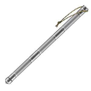 Bâton de défense multifonctionnel miniature d'extérieur, version améliorée, avec couteau et fourchette, outil de survie pour le camping, personnalisable - Product Image 2