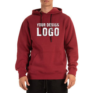 Sudadera con Capucha Extra Grande para Hombre, Color Sólido, Tejido Grueso, Estilo Urbano Informal, Algodón, Felpa Francesa, Hombros Caídos, Holgada - Product Image 4